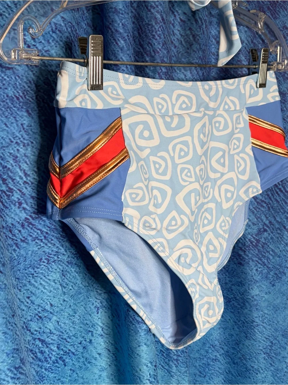 Disney Light Blue Swirl Bikini Top - Picture 3 of 10